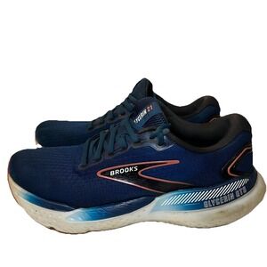 Brooks Mens Glycerin GTS 21 Blue Running Shoes Sneakers Size 10 Stability EUC
